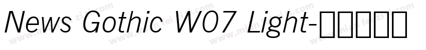 News Gothic W07 Light字体转换